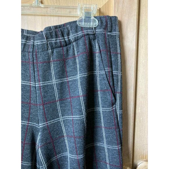 J. Jill | Ponte Full Leg Knit Stretch Knit Pants in Windowpane Plaid | XS - Picture 4 of 5